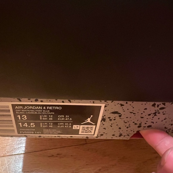 Nike Air Jordan 4 Retro Military Industrial Blue FV5029-141 Mens Size 13 - Picture 6 of 7